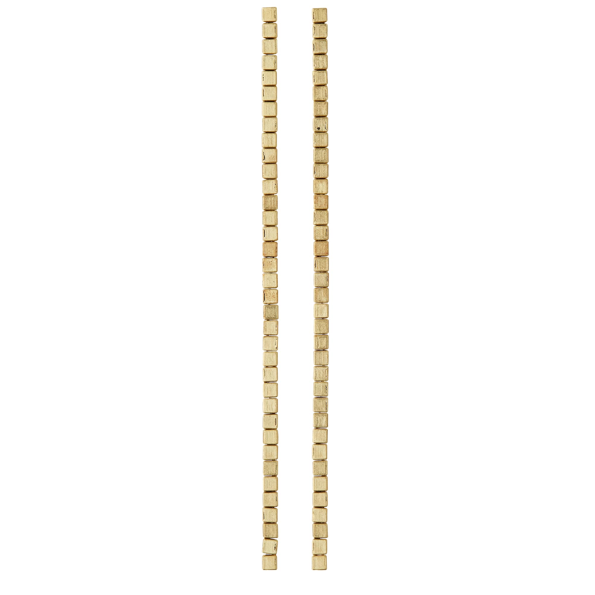Hamilton Gold Antique Cube Beads, 4mm by Bead Landing™